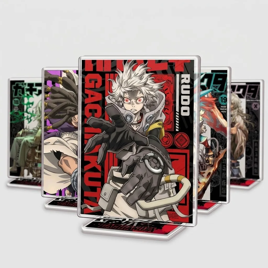 Anime Gachiakuta GACHI 15cm Acrylic Stand Keychain Rudo Zanka Enjin Desktop Table Decor Cosplay Prop Gift Collection Model New