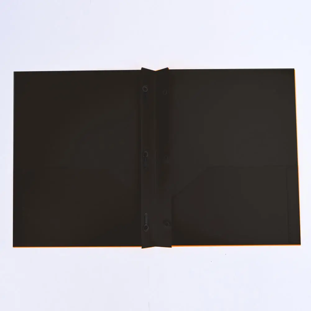 Document Storage Pocket Folder Waterproof Tear-resistant A4 Size File Folder with Pockets Prong Fasteners for Documents