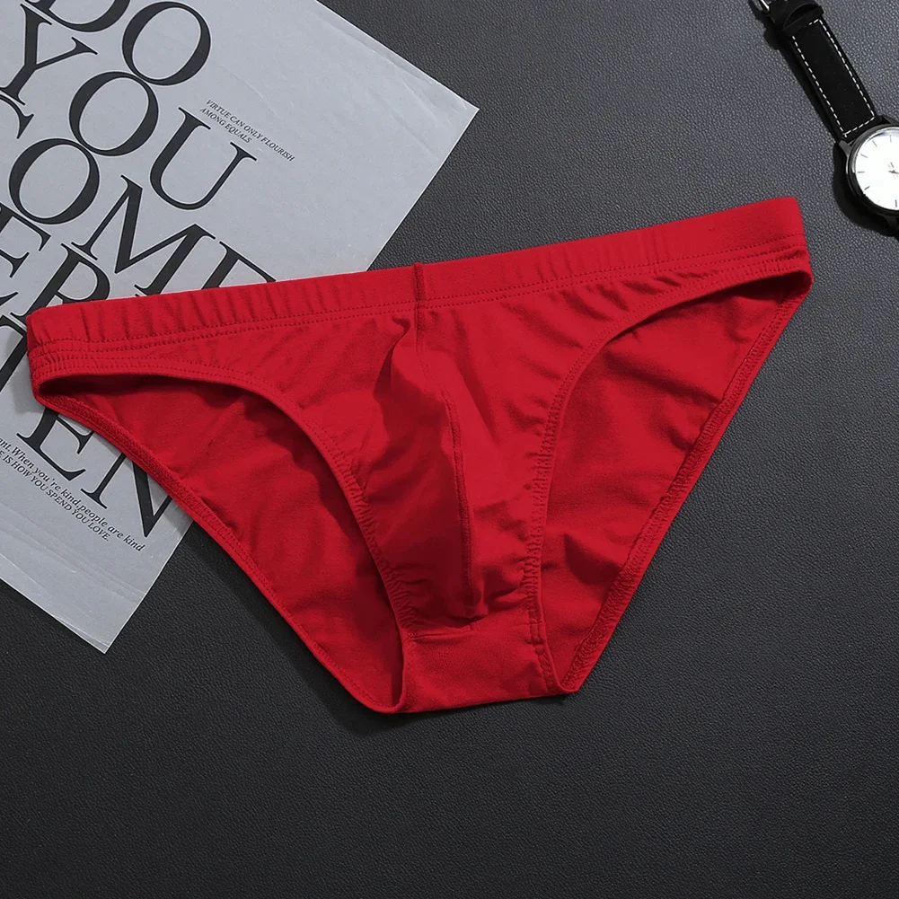 

Men Underpants Sexy Briefs Cotton Breathable Low Rise Color U Casual Convex Boxer Low-rise Shorts Pouch T-Back