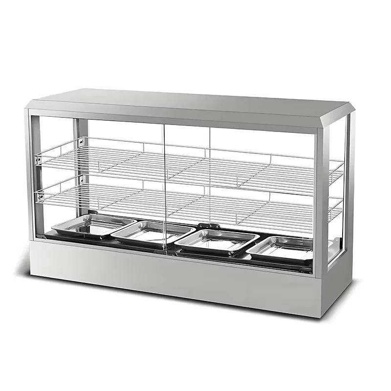 Stainless Steel Food Heating Display Cabinet Fried Chicken Hot Food Display Cabinet