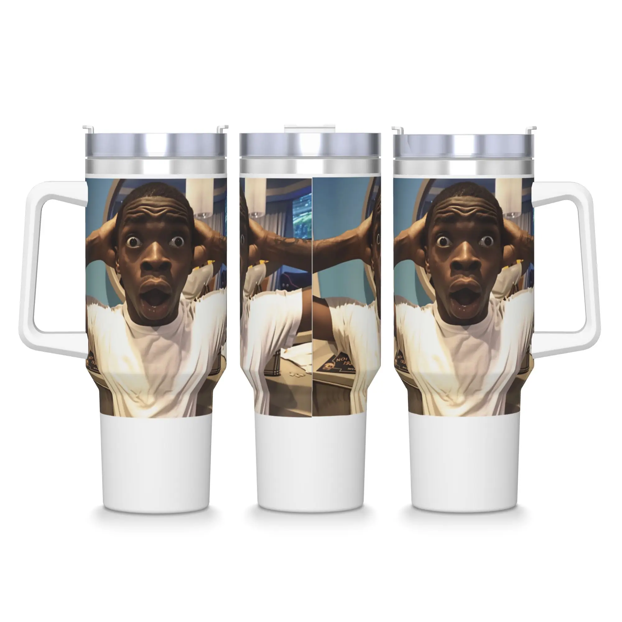 Stainless Steel Tumbler IShowSpeed Face Meme Thermal Cups  Leakproof Cold and Hot Car Mugs Travel Graphic Water Bottle