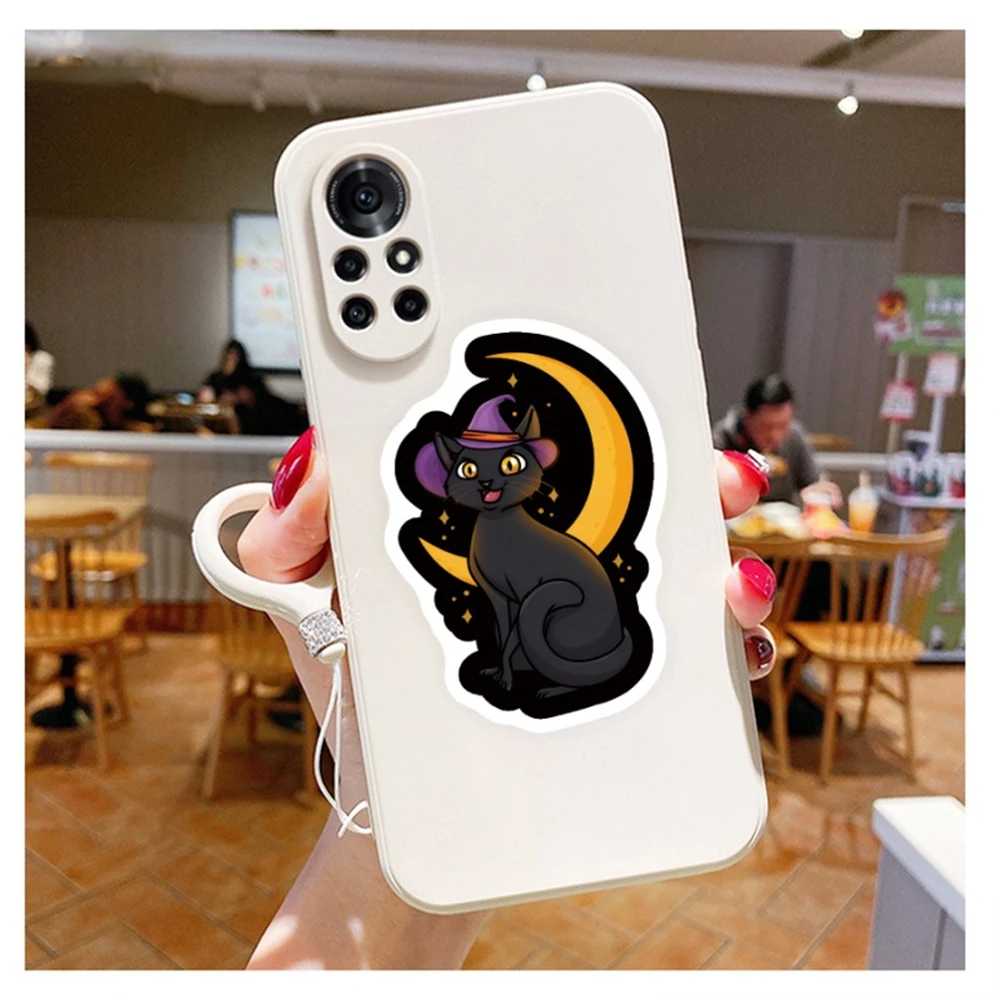 10/30/50PCS Cartoon Cute Animal Dark Cat Graffiti Sticker Laptop Computer DIY  Skateboard  Luggage Notebook  Water Cup Wholesale