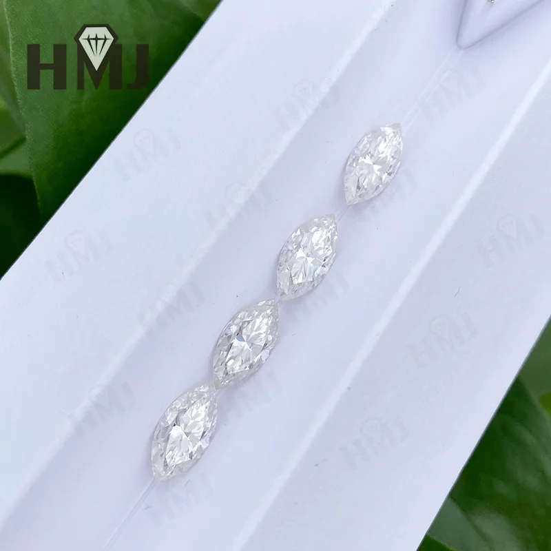 Moissanit-Stein im Marquise-Schliff, Mehrfarbig, VVS1-Reinheit mit GRA-Zertifikat für Schmuckherstellung, Besteht Diamanttester, Großhandel – Detail 9