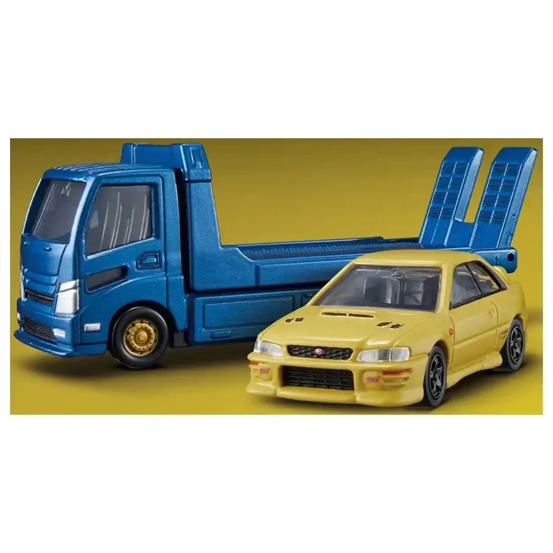 Takara Tomy Tomica Transporter Subaru Impreza WRX Type R STi Version Cars Alloy Motor Vehicle Diecast Metal Model Toys for Boys