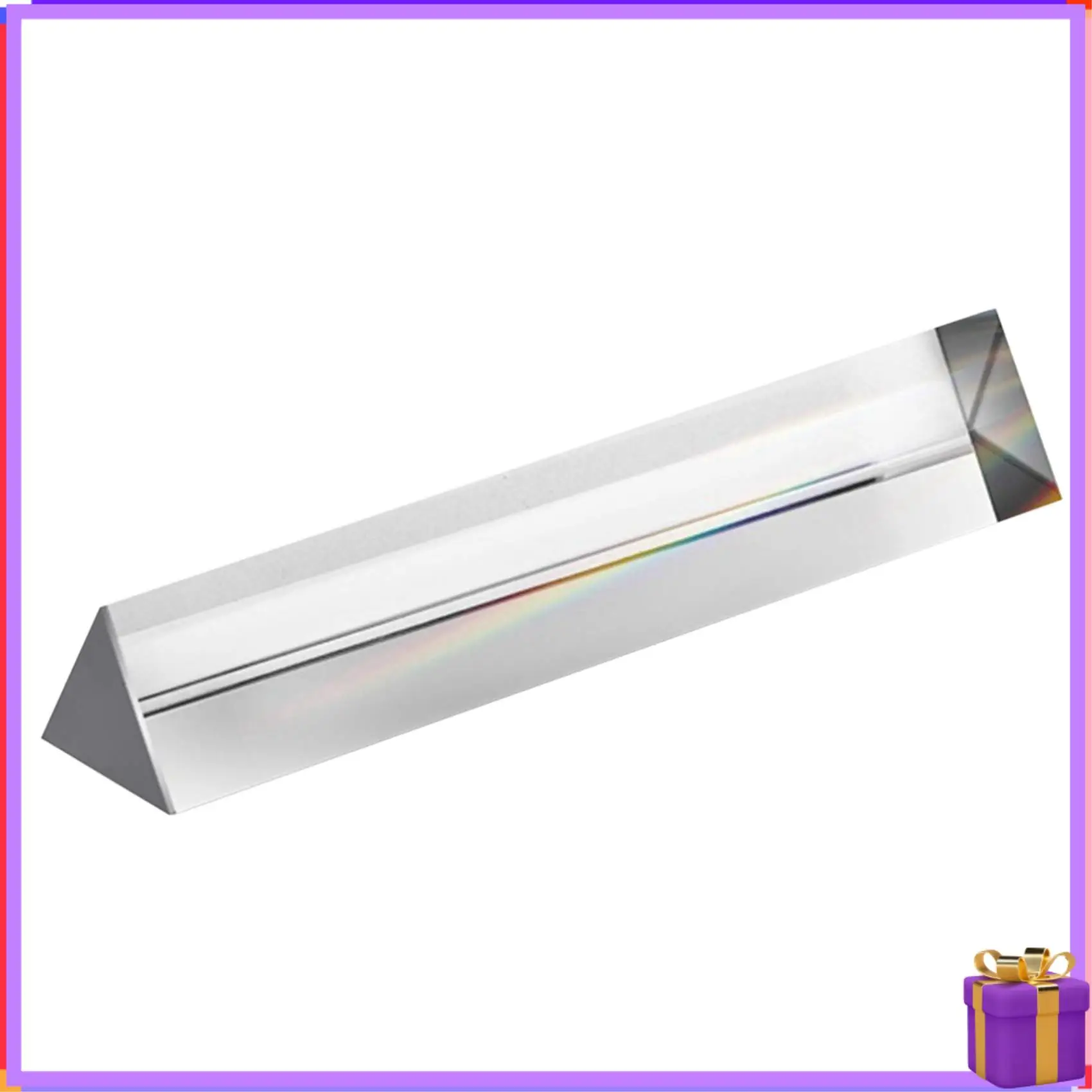 Advanced Optical Equilateral Rainbow Triangular Prism Glass Physics Experiment Children Student Photography Triangular Prism