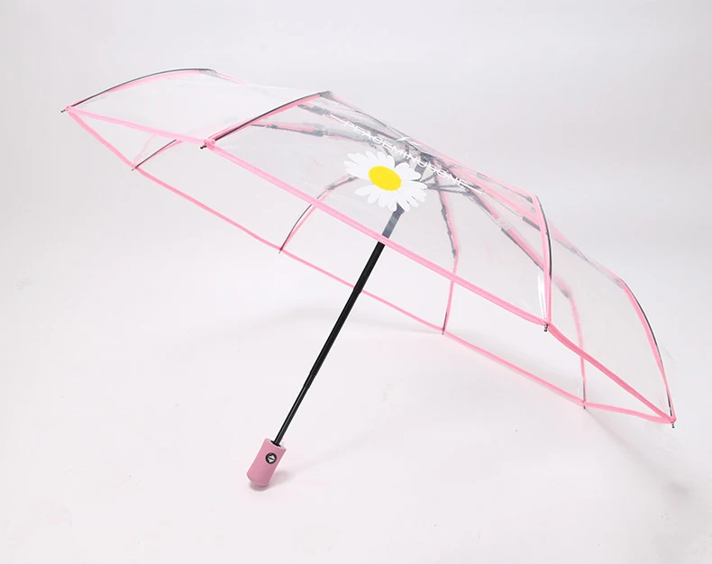 Transparent Umbrella Fully Automatic Heavy Rain Women Sun Umbrella Travel Folding Gift Durable Portable Anti Wind Lightweight