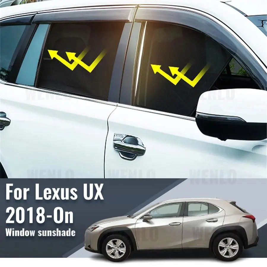 

For Lexus UX 250H 2018-2024 Magnetic Car Window Curtains Solar Sunshield Shadow Mesh Glass Shading Sun Protection