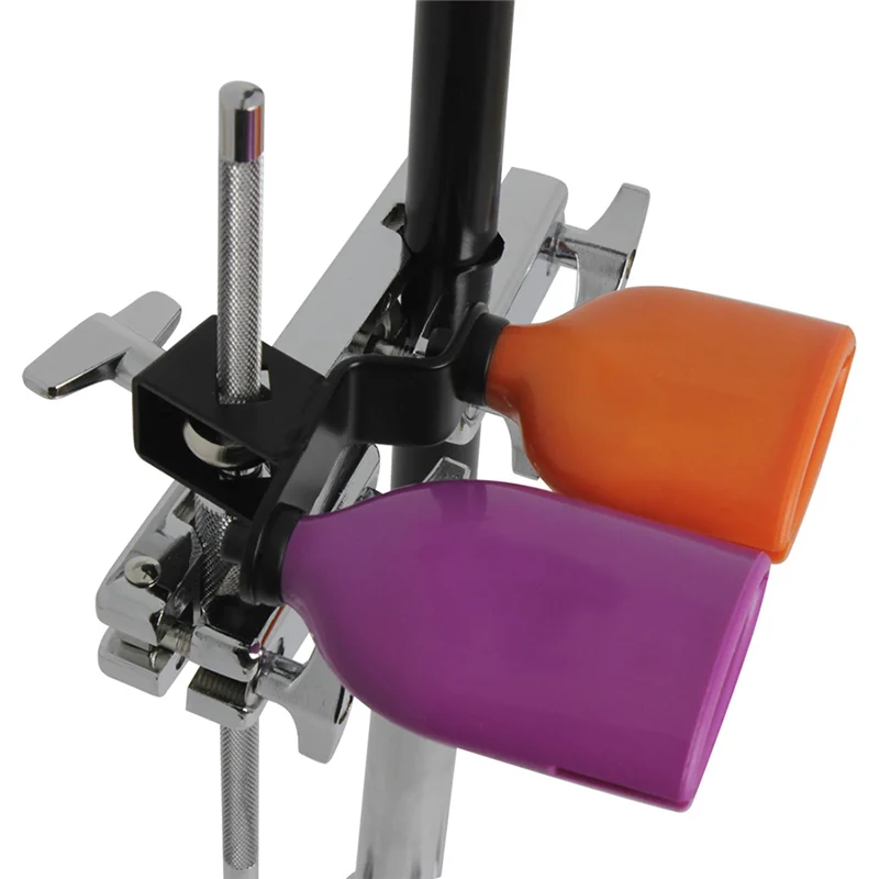 Bicolor Cowbell for Drum Set High and Low Tones Double Mounted Bell Kit Percussion Instruments Medium Size