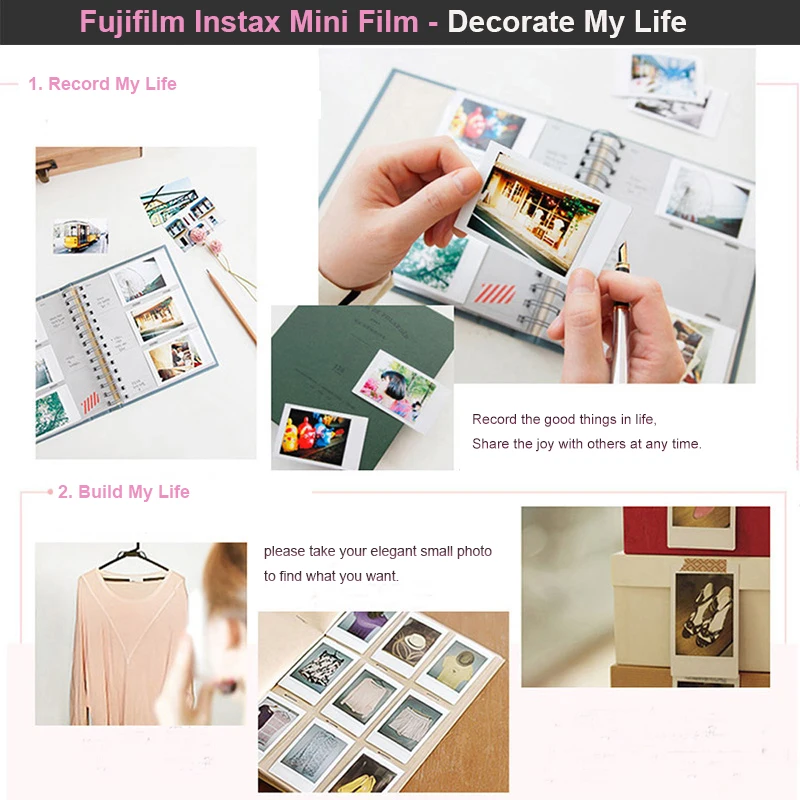 Fujifilm Instax Mini Film 10/30 Vellen Belichtingen Papieren Kleur Ontwerp Voor Fuji Instax Mini 12 Film Camera Mini 11/40/9/8/7/90