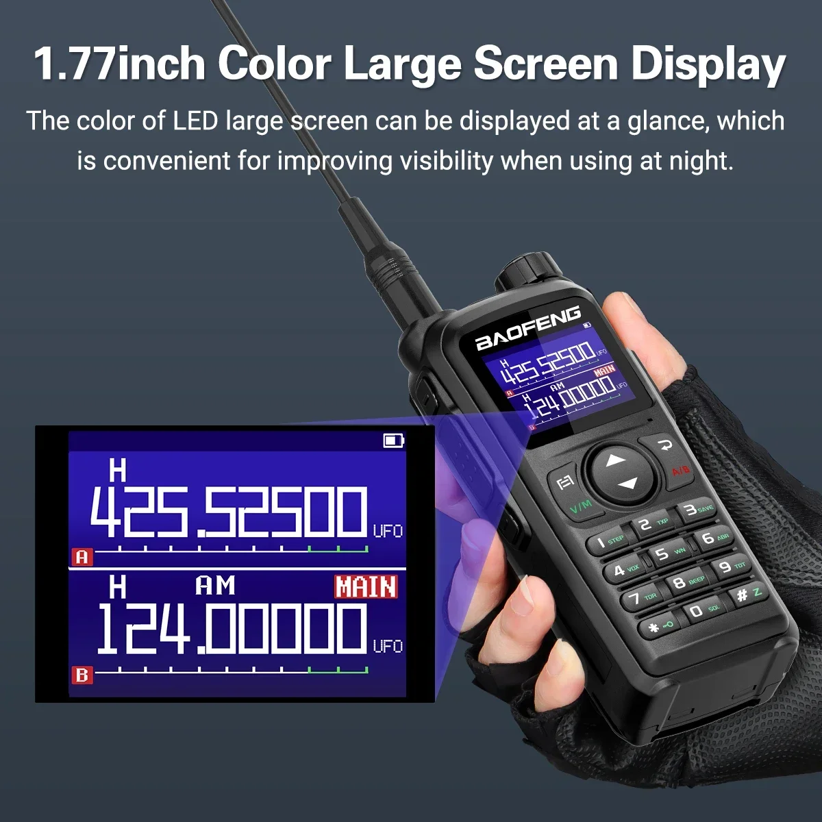 BaoFeng UV-28 PRO MAX Walkie Talkie 10W Multi-Band 999CH Wireless Copy Frequency Long Range Type-C AM FM UHF NOAA Two Way Radio