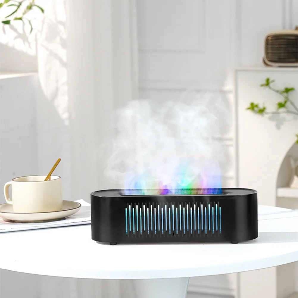 Portable Humidifier Simulated Flame Humidifier Cozy Relaxation Space 26 7.5 7.6cm Innovative Fog Dispersion Air Purifier