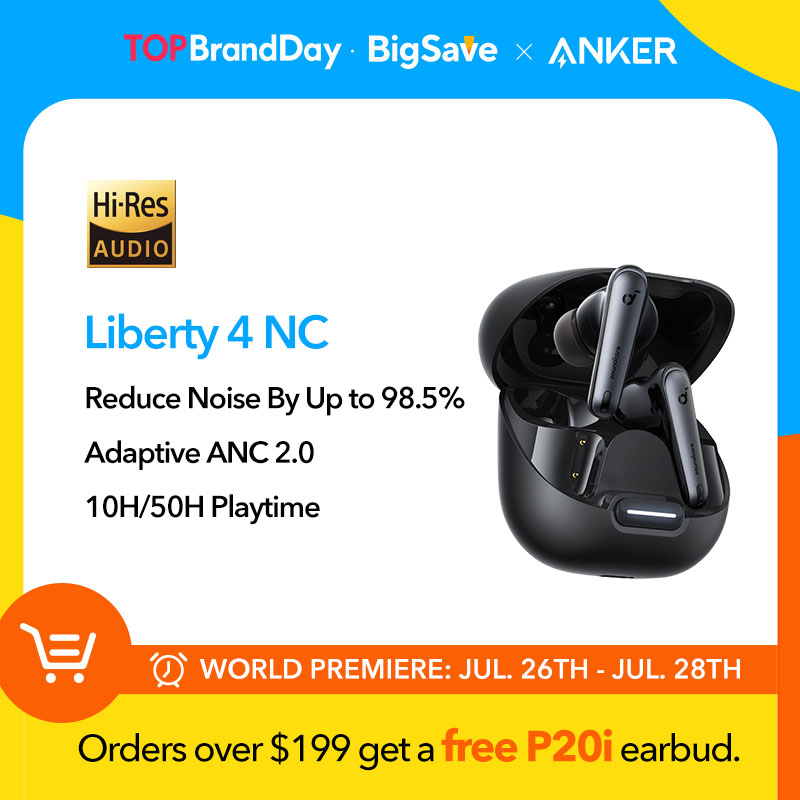  Soundcore by Anker Liberty 4 NC Wireless Noise Cancelling Earbuds Earphone Wireless Bluetooth Headphones TWS Wireless Earphones 