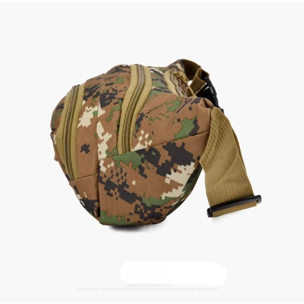 Multi-layer Sling Bag New Nylon Waterproof Camouflage Fanny Pack Large Capacity Outdoor Waist Bag