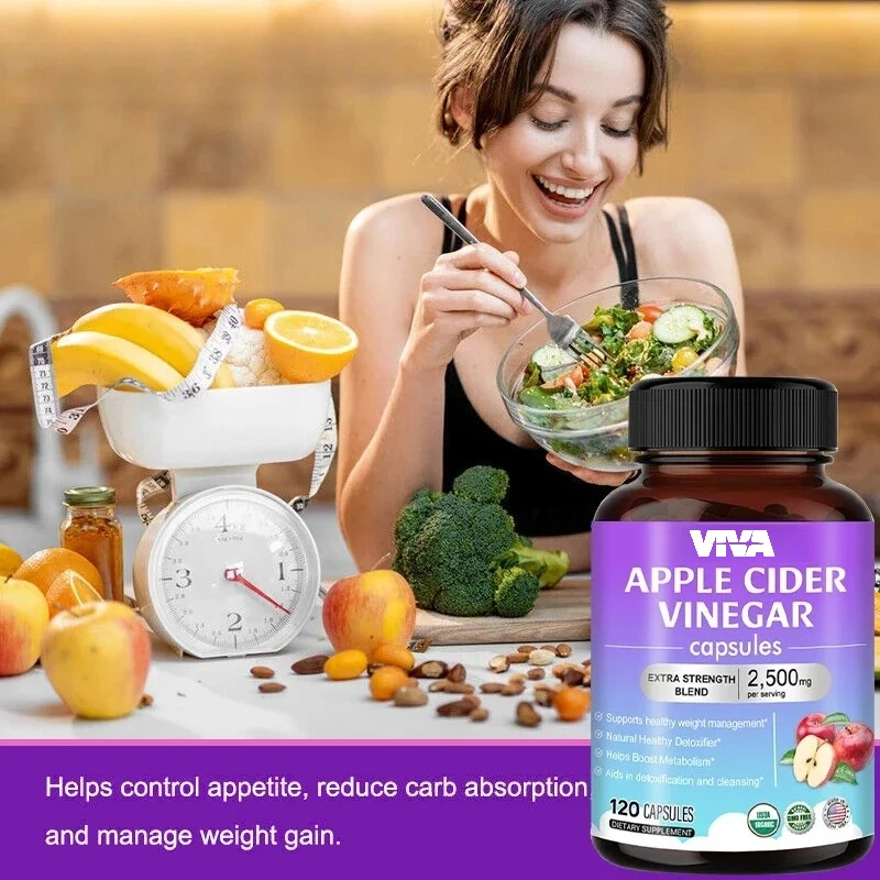 خل التفاح + كبسولات سينمون سيلان - إزالة السموم، حرق الدهون، إدارة الوزن، السموم، قمع الشهية، دعم الطاقة