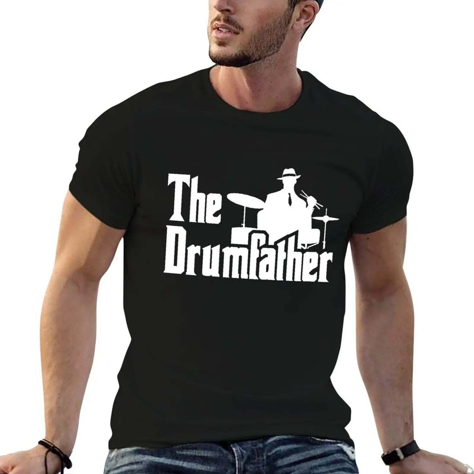 

The Drumfather Funny Gift For Drum Lovers T-Shirt man t shirts cotton t shirts for man cotton T-Shirt