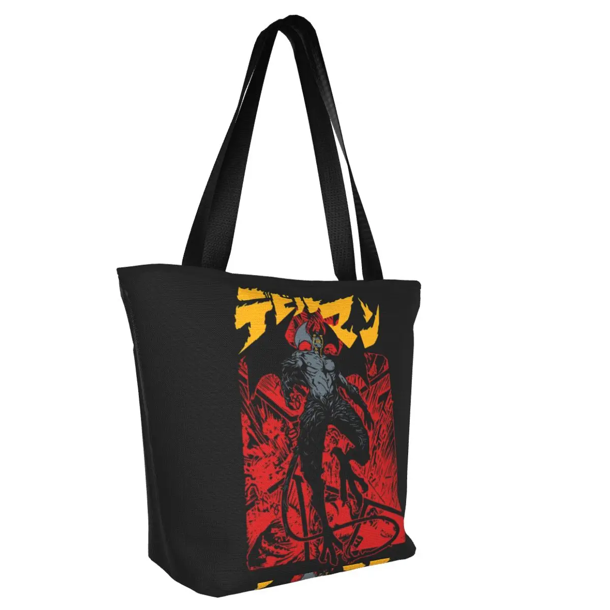 Devilman Crybaby Anime Shopper Bag manga akira fudo graphic Travel Handbags Women Print Shoulder Bag Funny Cloth Tote Bag