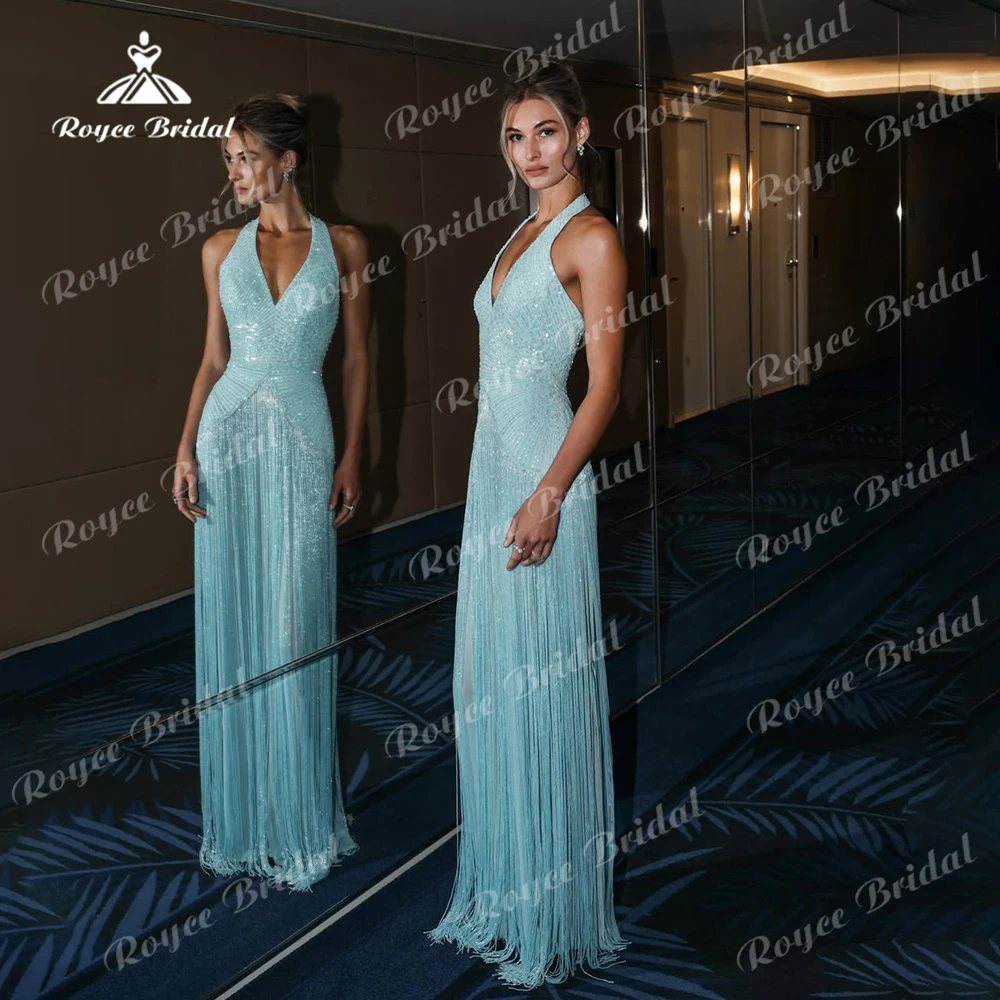 Lovely Halter Evening dresses 2026 Tassel Hem Backless فستان سهرة نسائي luxury women's formal evening gowns Customized