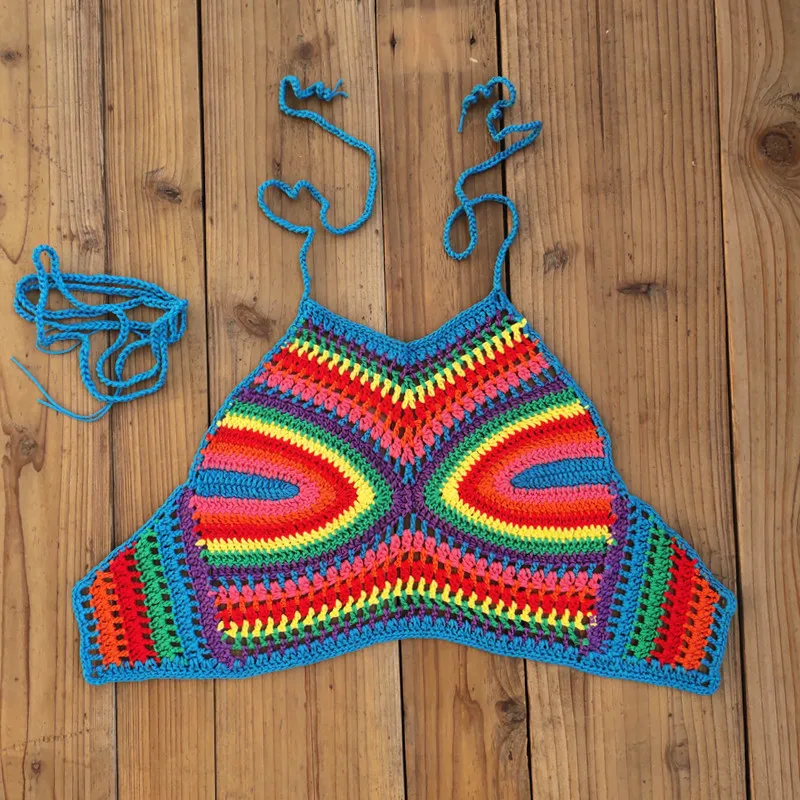 Best-selling Handmade Crochet Bohemian Beach Bikini Swimsuit Top in Europe and America