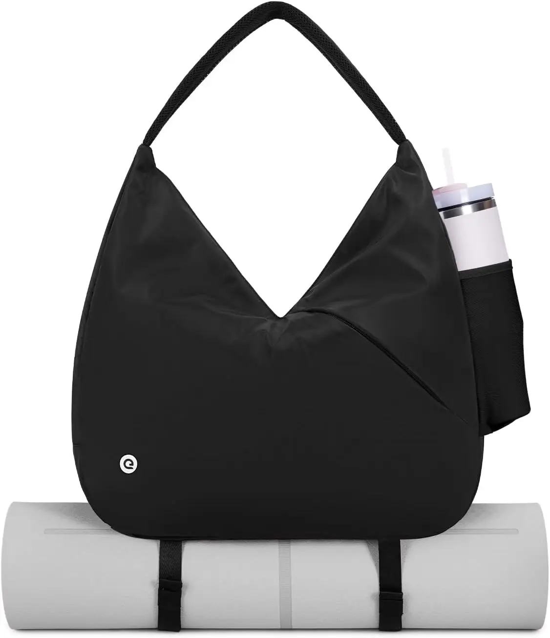 

Large Gym Bag for Women with Hidden Yoga Mat Holder, Shoe Compartment & Wet Pocket - Sports Duffle Travel Bag