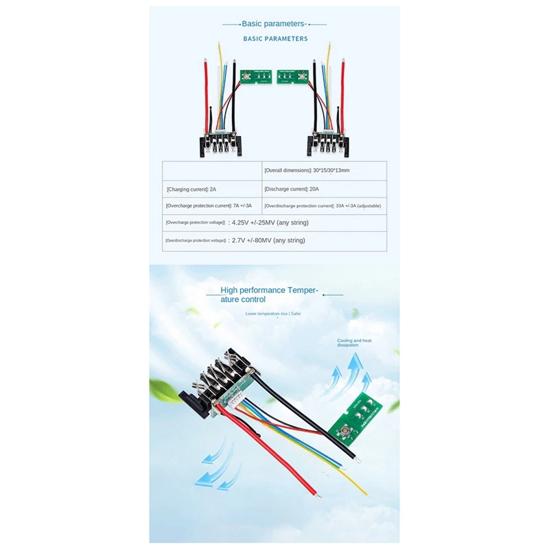 Lithium-Ion Battery Protection Board Lithium Battery Protection Board 18V21V For Dewei Protection Board