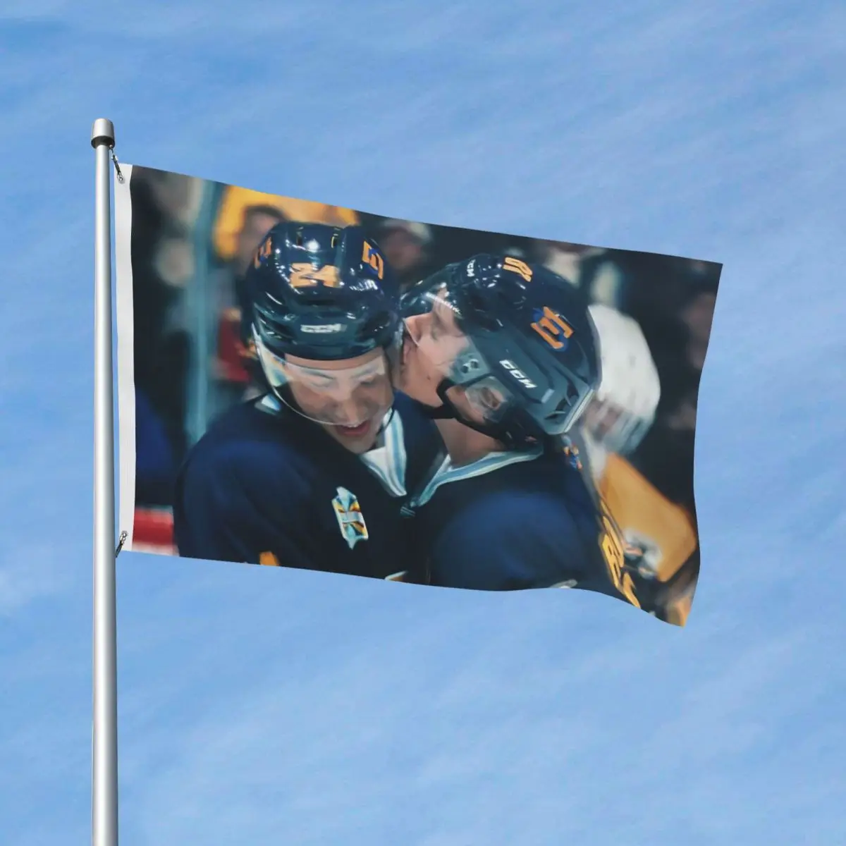 Kiss Heated Rivalry Flag Double Sided Outdoor Banner Hockey Romance Polyester Hanging Decoration 90x150cm