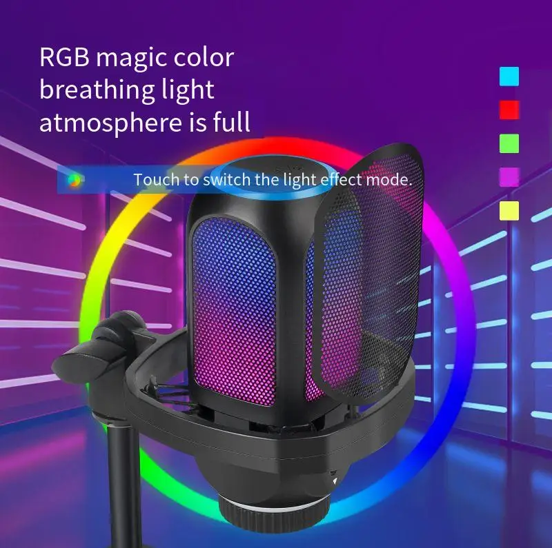 APK001 مكثف ميكروفون لعبة الكمبيوتر AI الحد من الضوضاء الهاتف المحمول تسجيل Dubbing البث المباشر ميكروفون #4