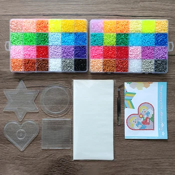 Fuse Beads Kit 24/48 colors 2.6MM 3D Pixel Puzzle Iron Beads Handmade Crafts Decor DIY Make Puzzle High Quality Melting Beads