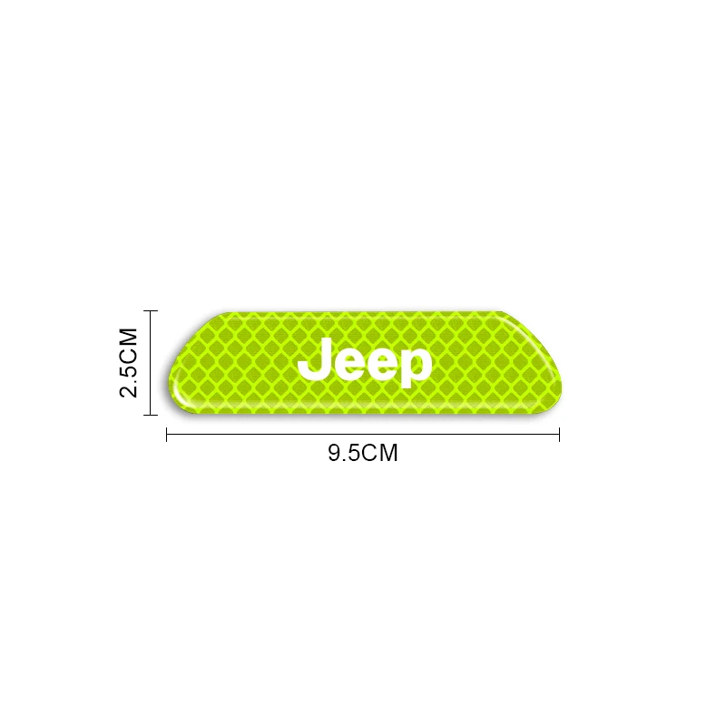 4PCS/set Car Reflective Strips Warning Stickers Badge For Jeep Gladiator Grand Cherokee Compass Accessory Renegade Wrangler JL