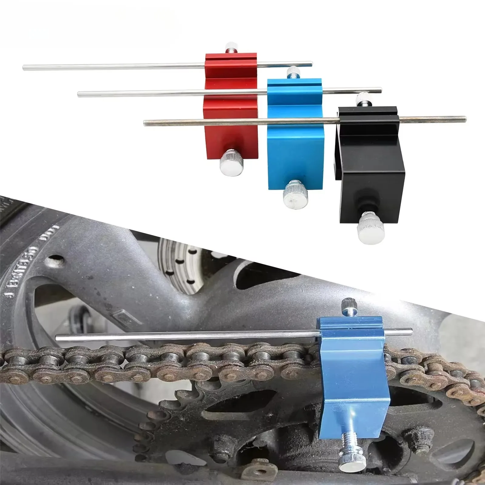 Ferramenta universal de alinhamento de roda dentada de corrente de motocicleta atv alinhamento de corrente de motocicleta para