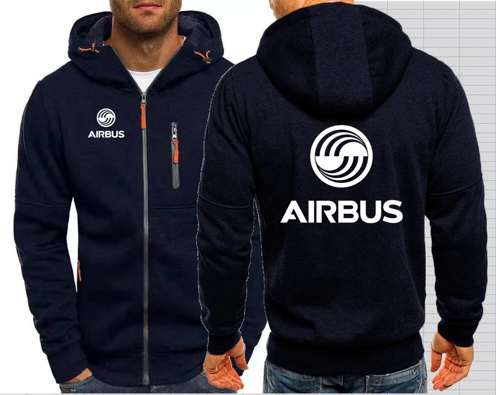 AIRBUS AVIATION Flight Men Jackets Hoodies Coats Airbusfan A320 Zipper Sweatshirts Male Fashion Jacket Mens Clothing Outerwear