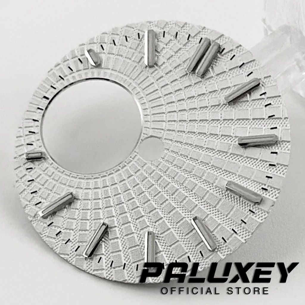 NH38 الطلب 28.5 مللي متر ساعة الطلب الأخضر مضيئة ل NH38/NH34 حركة تعديل ساعة اكسسوارات الغوص ساعة وجوه #3