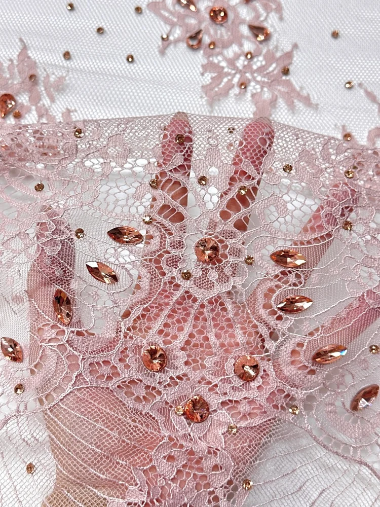 2026 African Nigerian High-Quality Sequins Cotton Embroidery Lace Fabric Tulle for Luxury Wedding Party Dress 3 Meters