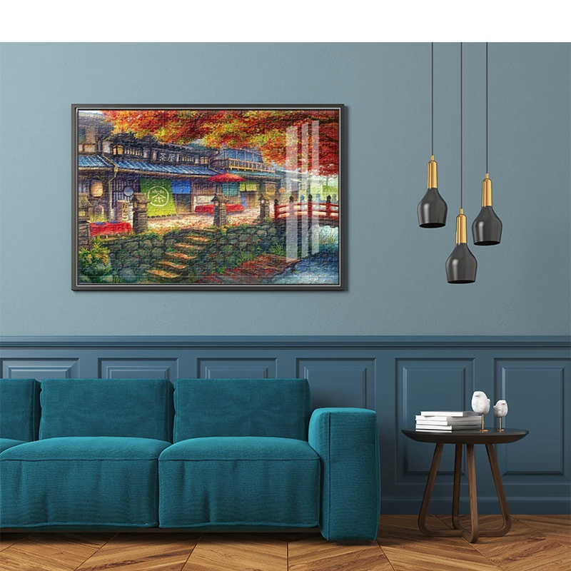 Adulto 1000pcs Puzzle Tea House regalo di natale ad alta difficoltà decompressione ragazza giocattoli educativi regalo di compleanno giochi da tavolo