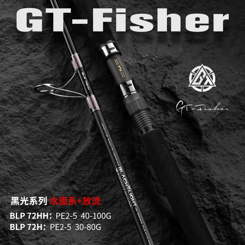 ECOODA GT-FISHER Light Popping Fishing Rod, Spinning Fishing Rod, Bait Weight, Spinning Fishing Rod, Drag Power, BLP, 7'2 