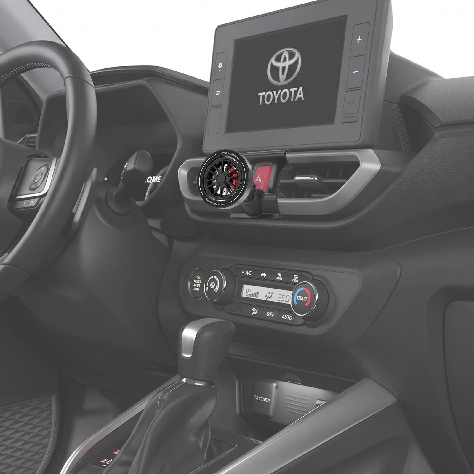Maßgefertigte Handyhalterung für Toyota Raize 2021 2022-2025 2026 Magnetische Handyhalterung mit Luftstrom-Kühlung 360 ° Drehbare Telefonhalterungsbasis – Detail 2