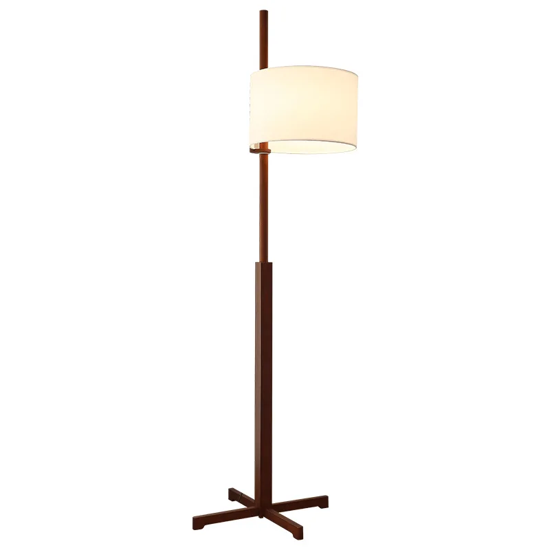 

French antique style bedroom bedside eye protection floor lamp retro walnut living room decorative lamp
