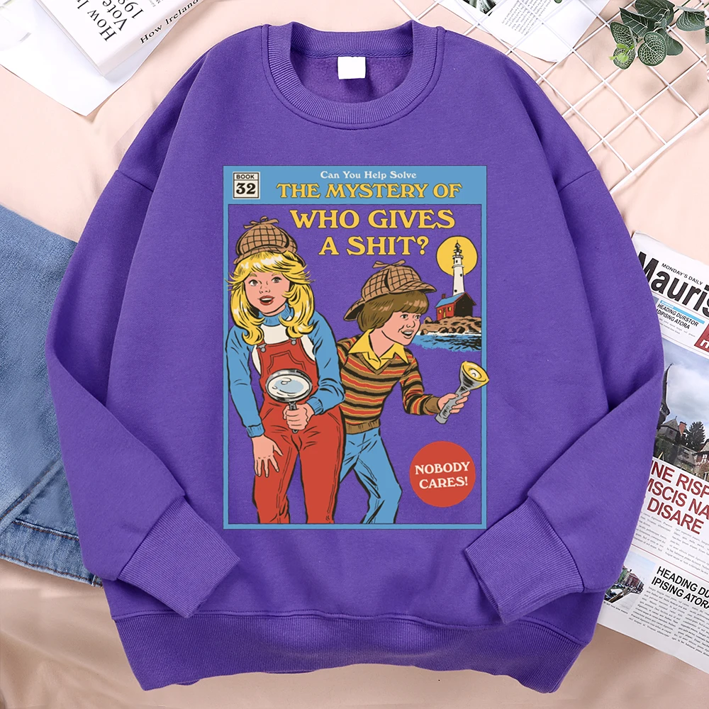 Can You Help Solve The Mystery Of Who Gives A Shit Men Women Hoody Harajuku Streetwear Loose Fleece Pullovers Casual Clothes
