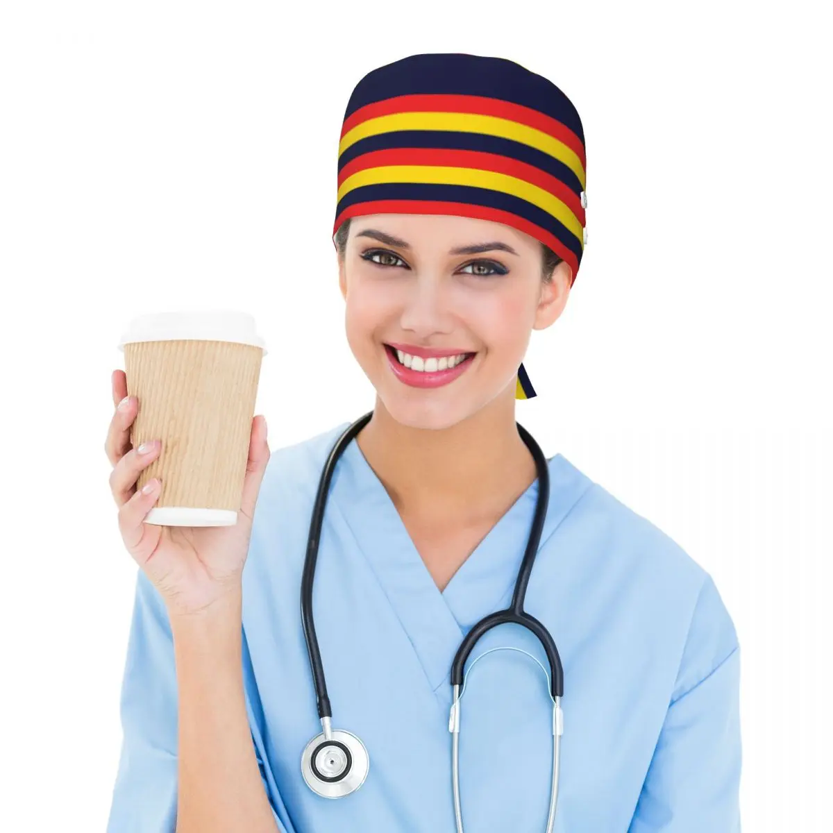 Adelaide Crows Graphic Scrub Hat Doctor Working Surgical Cap Men Women Adjustable Nursing Caps for Dentist