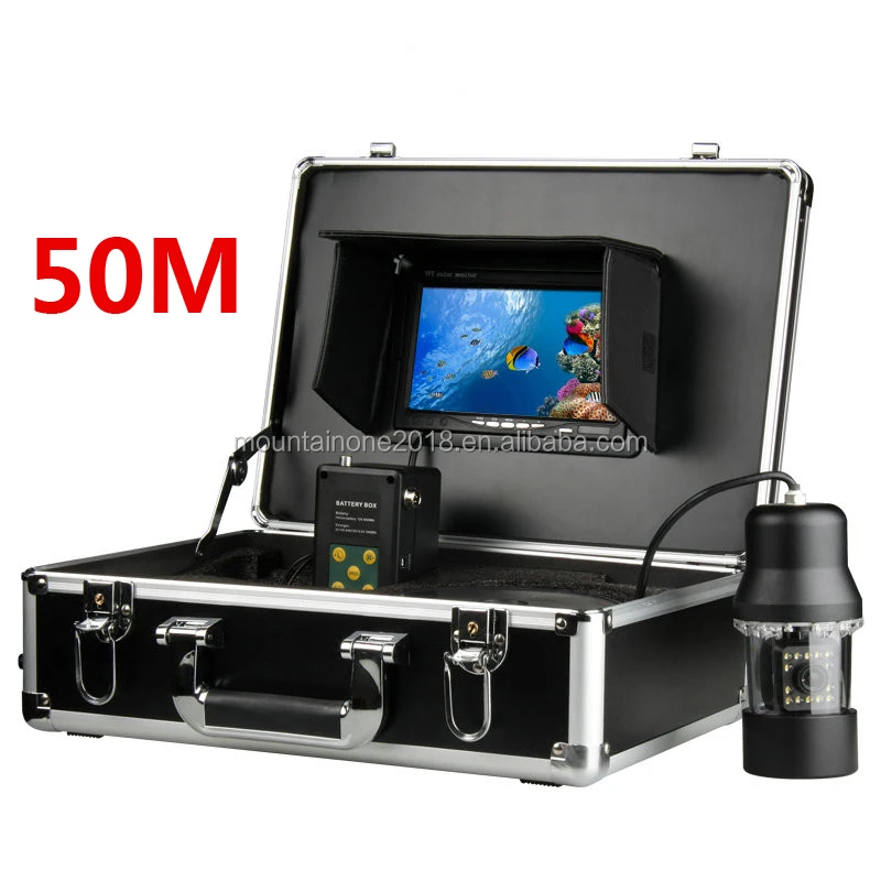 

7" TFT Monitor 50M Cable 360 Degree Rotate Underwater Camera, Underwater Fishing Camera Color Fish Monitor Fish Finder