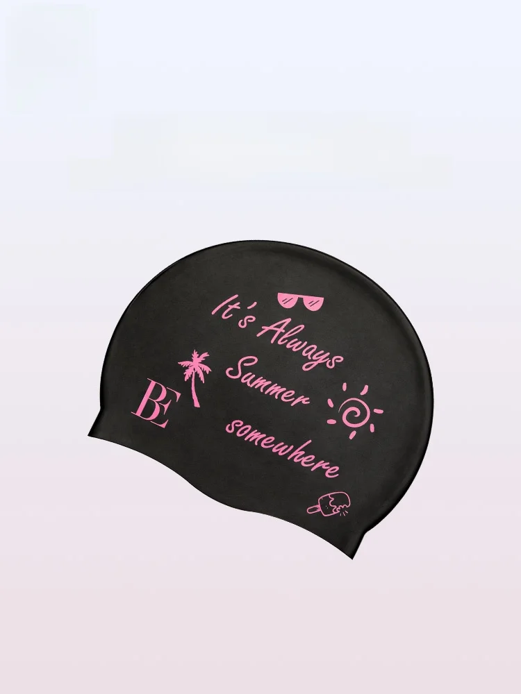 balneaire-silicone-swimming-cap-women's-fashion-waterproof-anti-slip-training-swim-cap-comfortable-fit-ladies-swimming-hat