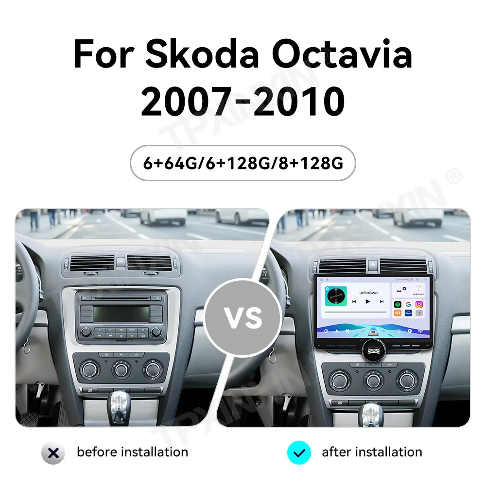 Touch Screen Car Radio For Skoda Octavia 2007-2010 Android GPS Automotive Multimedia Auto Radio Stereo Receiver Head Unit