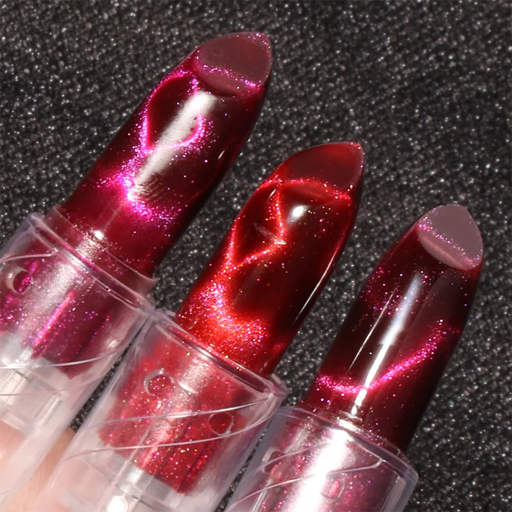 3 Color Changing Cat Eye Lipstick Hydrating Velvet Finish Long Lasting Moisturizing Lip Makeup with Feline Inspired Design