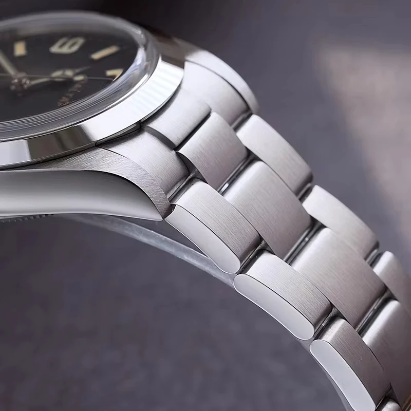 Vintage Explorer Homage Watches S4056 Sunburst 36mm Stainless Steel Bracelet 200M waterproof Luminous Men\'s Automatic Wristwatch