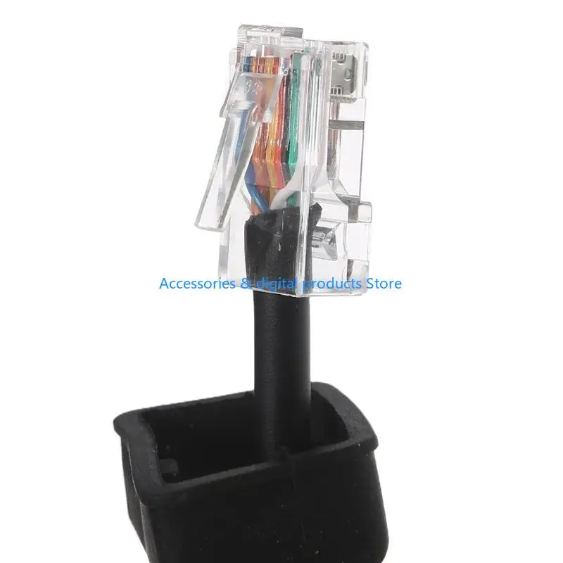 77JD RJ-45 8 Pin to 8 Pin Mic Cable Heavy Duty Coiled Cord for Kenwood KMC-36 MC-59