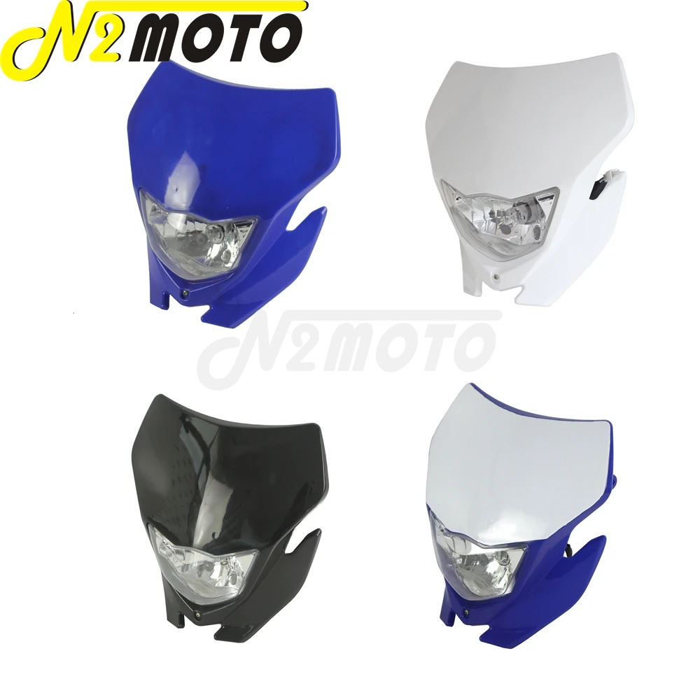 Motorcycle H4 Headlight For Yamaha WR250 WR450 TTR WR Enduro Supermoto Dirt Bike Motocross Headlight Fairing Universal Headlamp