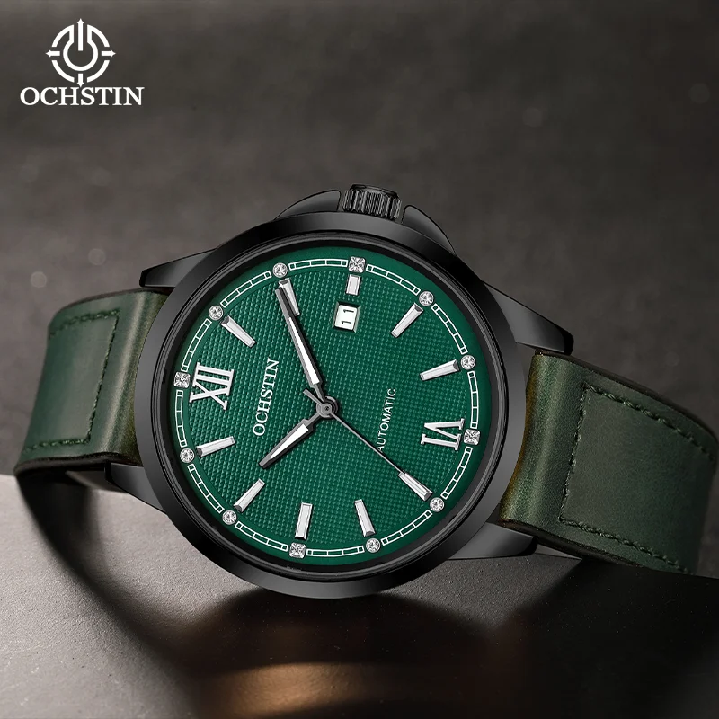 OCHSTIN Mineral-Hardened Glass Men's Life Waterproof Watches Automatic Mechanical Movement Clock Male Fashion Business Watch