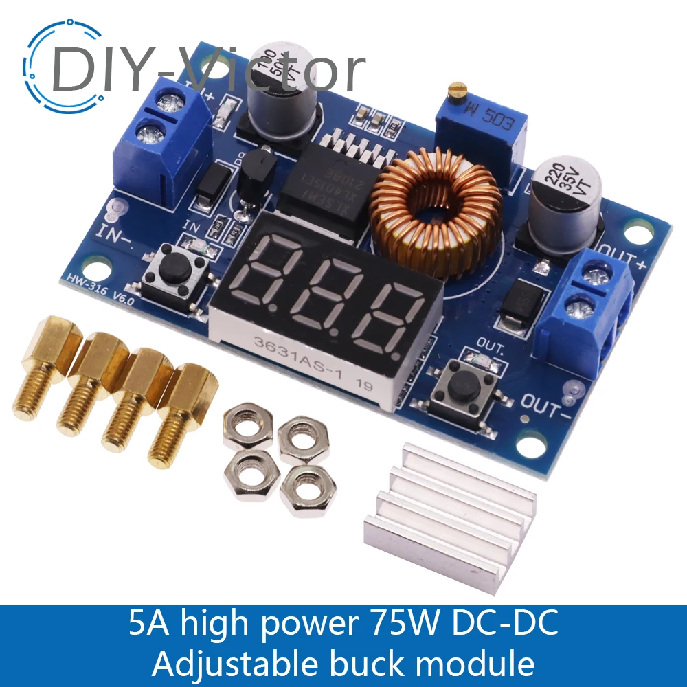 بطارية ليثيوم تنزل لوحة شحن ، 5A تيار مستمر إلى العاصمة ، CC CV ، محول طاقة ليد ، شاحن ليثيوم ، وحدة XL4015 ، أصلية
