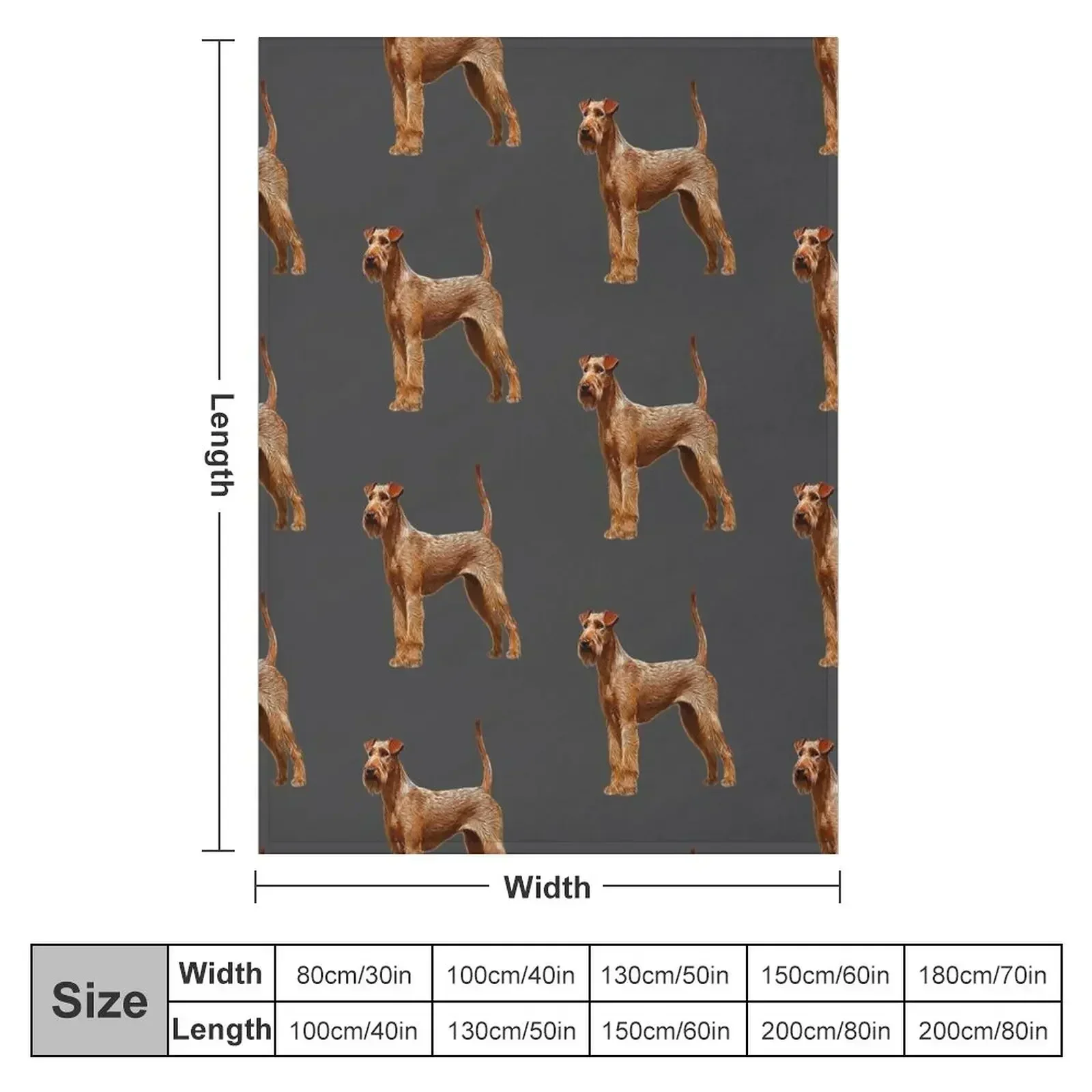 Irish Terrier Dog Throw Blanket couch cozy soft plush fuzzy picnic outdoor blanket