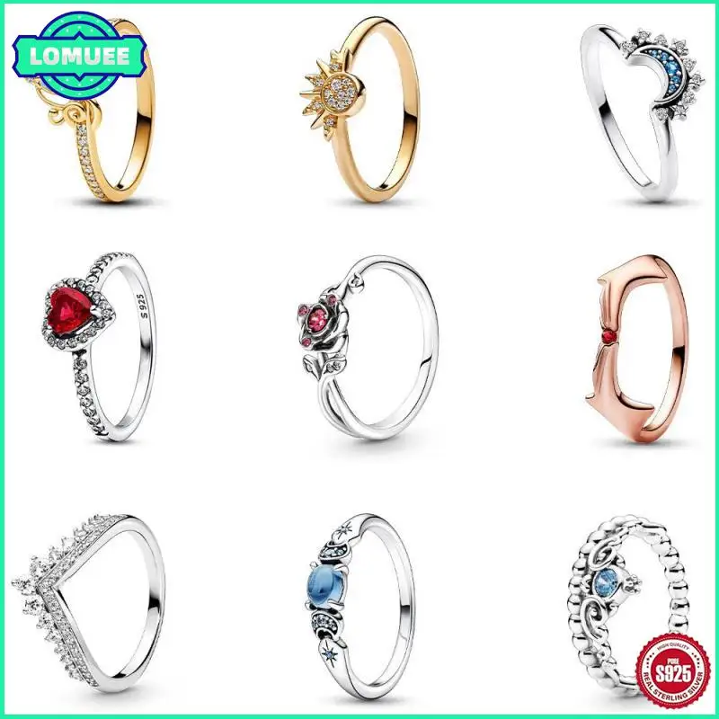 

Hot Sale Sparkling Wedding Stackable Ring For Women 925 Sterling Silver Party Gifts 2024 New Fashion Fine Love Gift For Wowen