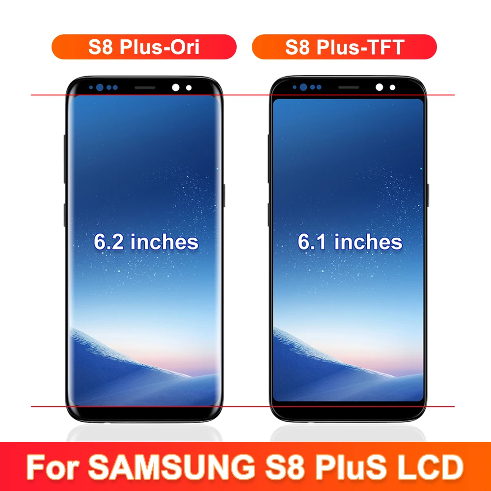 Tested For Samsung Galaxy S8 Plus LCD Display G955 G955F SM-G955FD G955W S8+ LCD Touch Screen Digitize Assembly